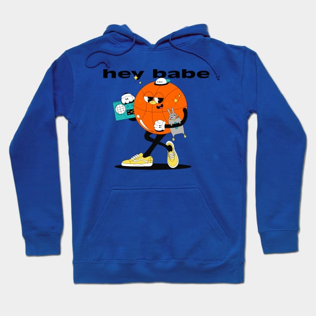 Hey Babe Ball Hoodie by oxifoxi